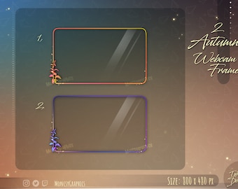 Webcam Overlay / Webcam Frame - Autumn Webcam frame / Cute Custom Twitch Streamlabs OBS Facecam Overlay