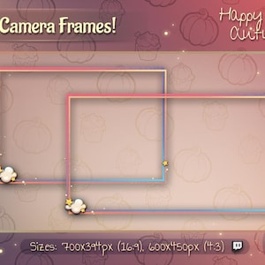 Webcam Overlay / Webcam Frame - Valentine&#39;s Day Webcam frame / Cute Custom Twitch Streamlabs OBS Facecam Overlay