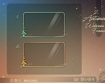 Webcam Overlay / Webcam Frame - Autumn Webcam frame / Cute Custom Twitch Streamlabs OBS Facecam Overlay