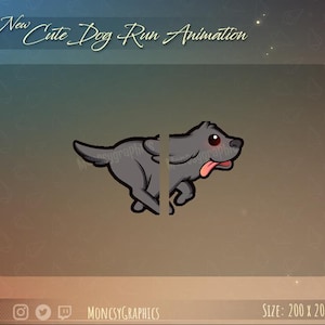 Animated cocker spaniel Run emote /Twitch Cute Dog Run emote / Discord emotes