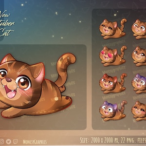 Cute Brown PNGtuber Model / Voice Reactive Stream Mascot / Vtuber Twitch Discord / Vtuber Assets