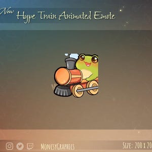Hype Train Emote / Animated Frog Hype Train emote