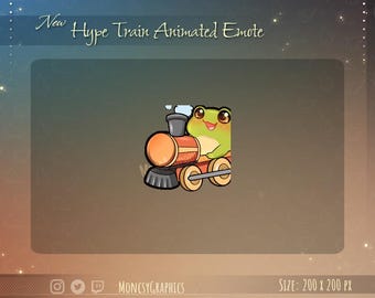 Animated Frog Hype Train Emote (Digital Download)