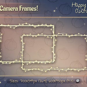 Webcam Overlay / Webcam Frame - Christmas Webcam frame / Cute Custom Twitch Streamlabs OBS Facecam Overlay