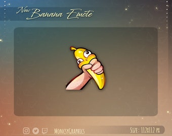 Twitch Cute Banana emotes for streamers / Kawaii Banana emote for your Twitch, Discord or Youtube