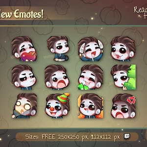 Cute DBD inspired Michael Myers Twitch emote / Dead by Daylight Inspired Emotes / Discord Emotes / Horror Emote Set - Twitch Emote Set /