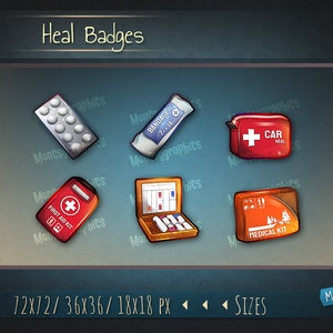 Twitch badges / Heal badges for streamers / Heal badge for twitch/