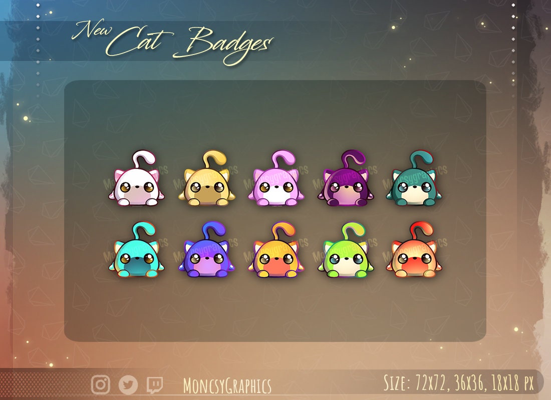 Twitch Sub Badge: Kitty by nicodesign06 on DeviantArt