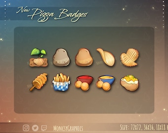 Twitch Potato badges // Cute Potato sub, cheer badges for streamers / Kawaii / Potato