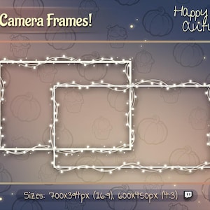 Webcam Overlay / Webcam Frame - Christmas Webcam frame / Cute Custom Twitch Streamlabs OBS Facecam Overlay