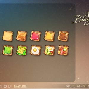 Niedliches Twitch Bread Abzeichen / Niedliches Brot Abzeichen für deinen Streamer, Discord, Youtube