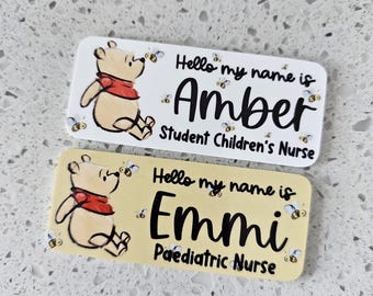 Student midwife name badge - student nurse name badge - cute bear name badge, Midwife badge, nurse name badge, healthcare name badge