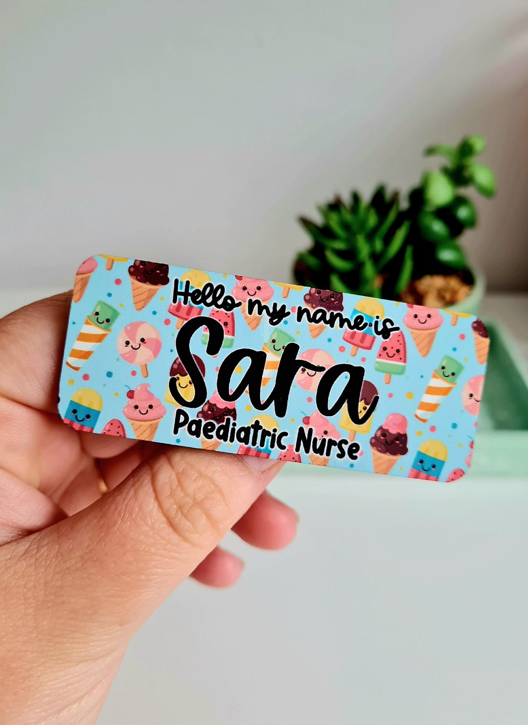 Student Midwife Name Badge Student Nurse Name Badge Ice Cream Name