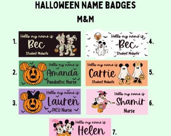 Nurse Name Badge, Halloween Name Badge, Midwife Name Badge, Student Nurse Badge, Student Midwife Badge, Doctor Name Badge, Nurse Gift Badge