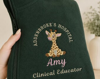 Embroidered Personalised Fleece, Paramedic, Ambulance Service, Student Paramedic, Green Fleece, Emergency Services Personalised Gift Name