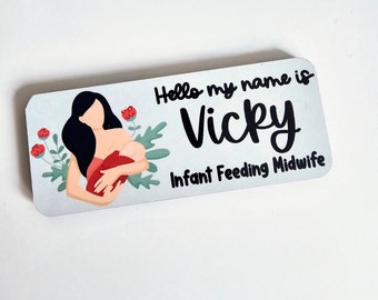 Nurse nhs name badge - midwife name badge - infant feeding name badge - name badge with magnet - student midwife name badge - NHS name badge