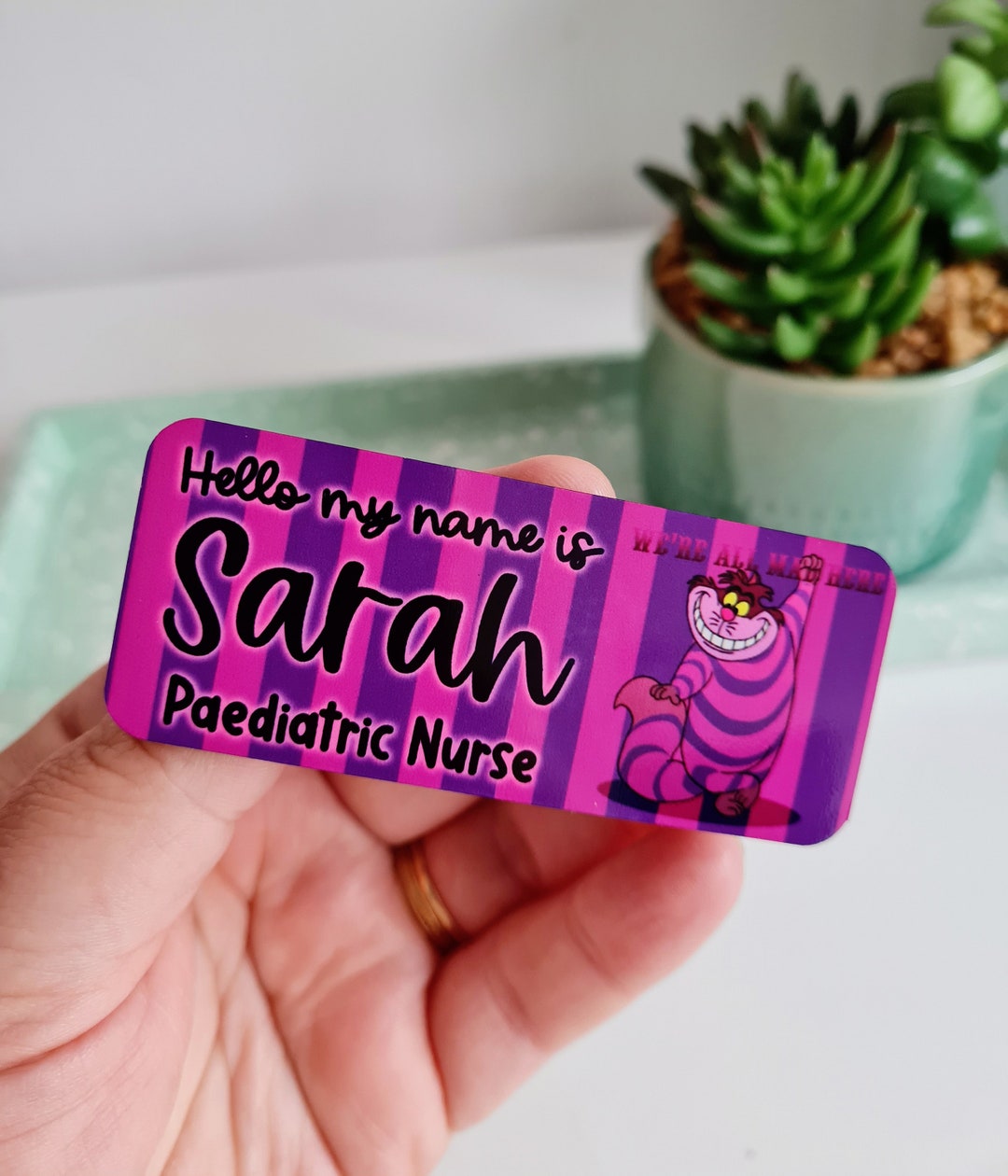 Student Midwife Name Badge Student Nurse Name Badge Cheshire Cat Name