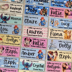 Personalised name badge, nurse name badge  Midwife name badge, student nurse, student midwife, hello my name is badge, healthcare name badge