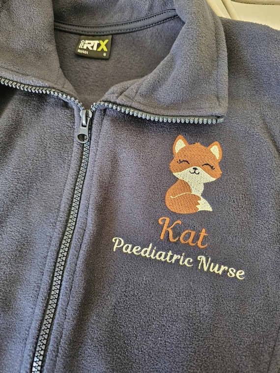 Embroidered Work Fleece Nurse Jacket Midwife Jacket Student