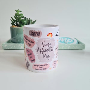 Taza de café con afirmaciones divertidas para enfermeras - Regalo de humor negro imagen 3