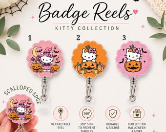 Halloween Badge Reels, Character Reels, Retractable Reel For Nurse, Midwife, Student Nurse, Doctor, Healthcare Badge, Badge for Nurse Gift