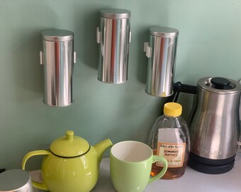 Tea Tins with Adhesive Wall Mount