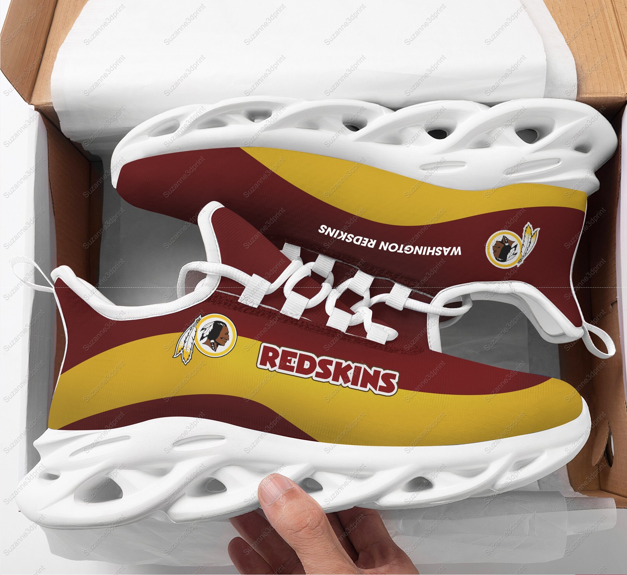 Washington Football Team Chunly Sneaker Shoes NFL Shoes Etsy