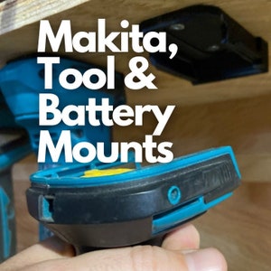 Makita 18V Cordless Tool & Battery Mount - Tool Mount - Battery Mount - Makita - Makita Accessories - Workshop Organization
