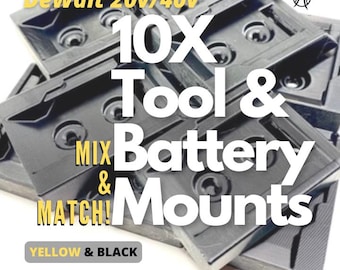 Dewalt 20v Tool & Battery Mounts (Set of 10)