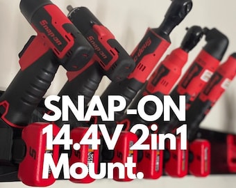 2 in 1 SNAP-ON 14.4V Tool + Battery Mount - Tool Storage - Tool + Battery Holder, Snap On Accessory