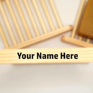 Personalised Soap Dish. Bamboo Soap Holder, Biodegradable, Plastic Free, Handmade Zero Waste Soap Rack, Tray, Sustainable Living, Gift, Bath