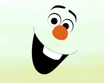 olaf face svg etsy