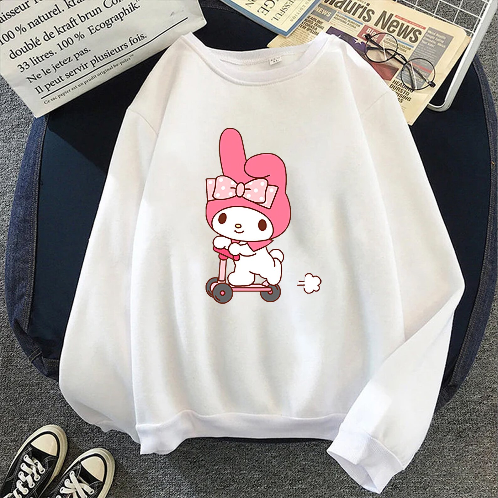 Sanrio My Melody Girl Sweatshirt Anime Blouse Cartoon Summer | Etsy
