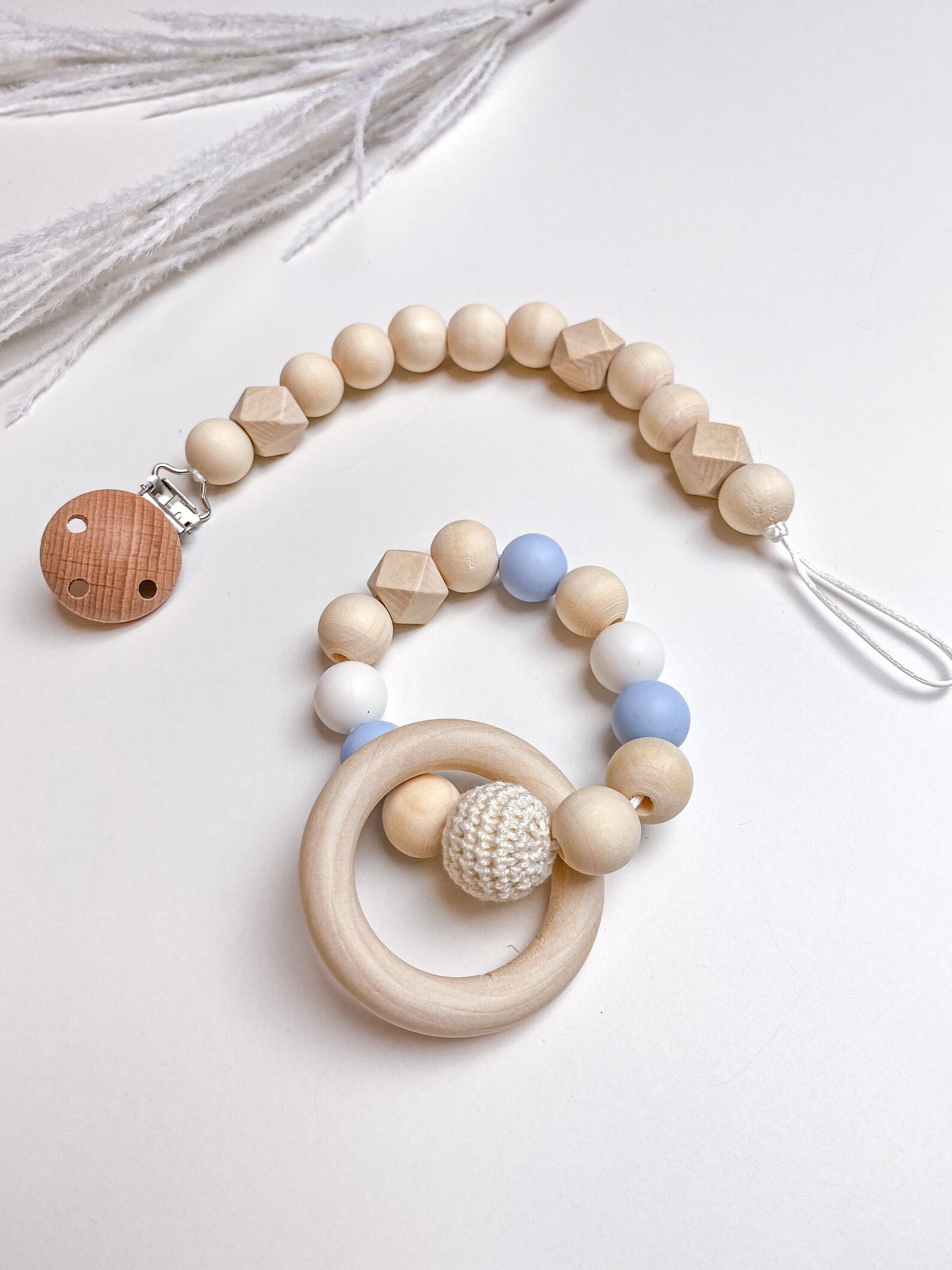 Pacifier chain biting chain crochet bead pacifier chain Etsy