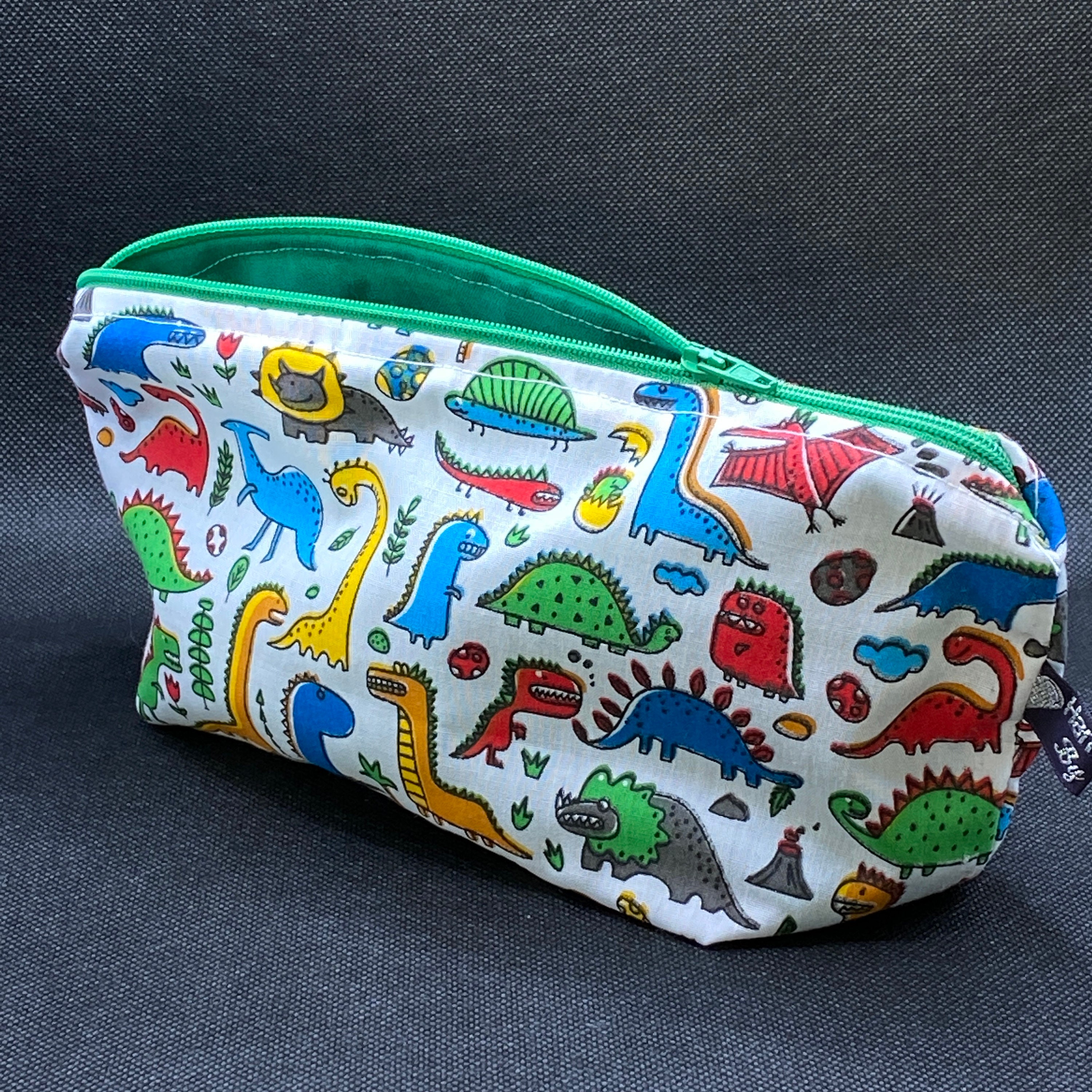 Dinosaur fabric pencil case Etsy
