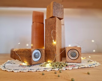Pfeffer Mühle Aromakrönung handmade in Lorsch Germany - Pfeffermühle Salzmühle Gewürzmühle Holz Eiche Buche