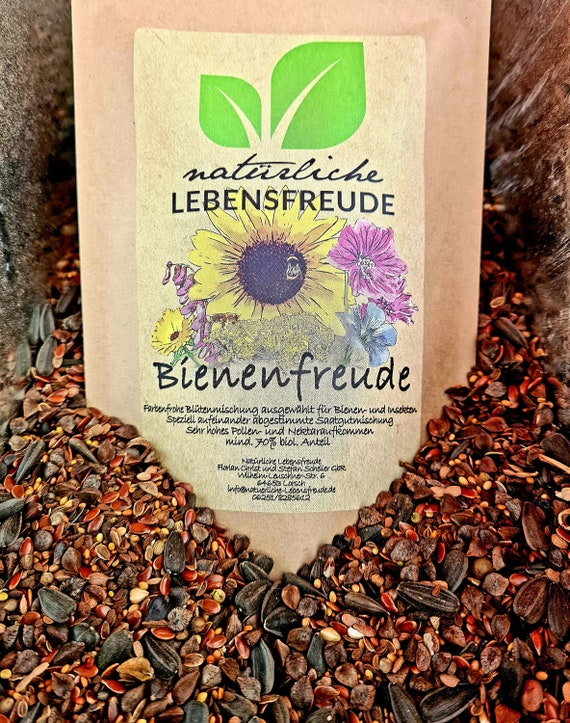 100g Bienenfreude - Bio Wild Blumensamen - Bienenwiese -  Bienensamenmischung - Bienensamen - Blumenwiese - 100% Bio Saatgut - Etsy.de
