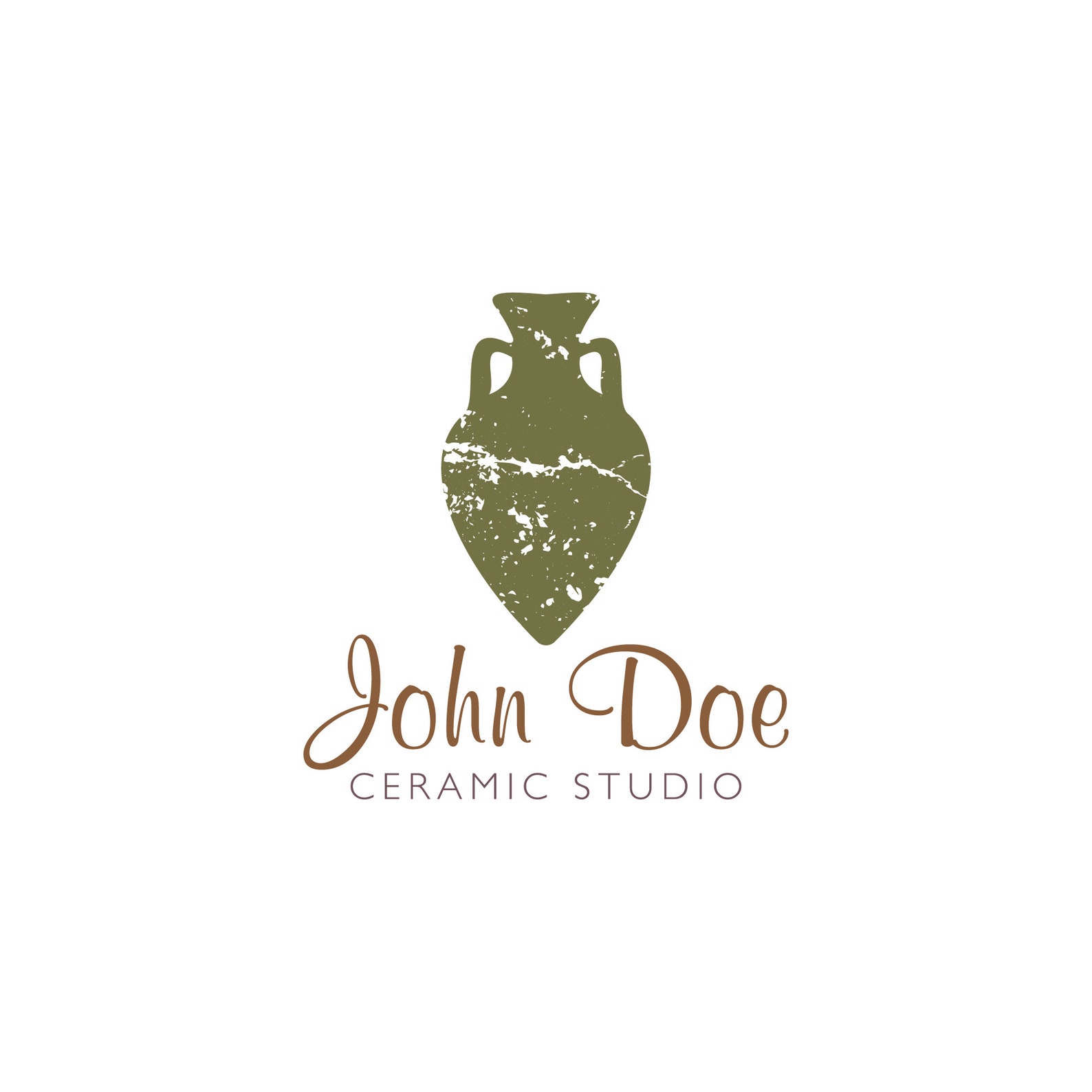 Set of 3 Ceramic Premade Logo Personalized Logo SVG PDF Etsy