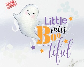 Girl little miss bootiful svg, Fall Halloween shirt, Halloween png, little miss bootiful svg, Girl Halloween SVG, kids Halloween shirt png