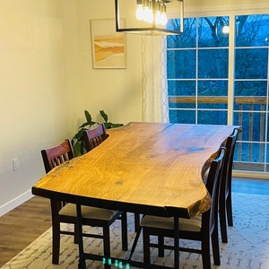 Live edge dinning room table