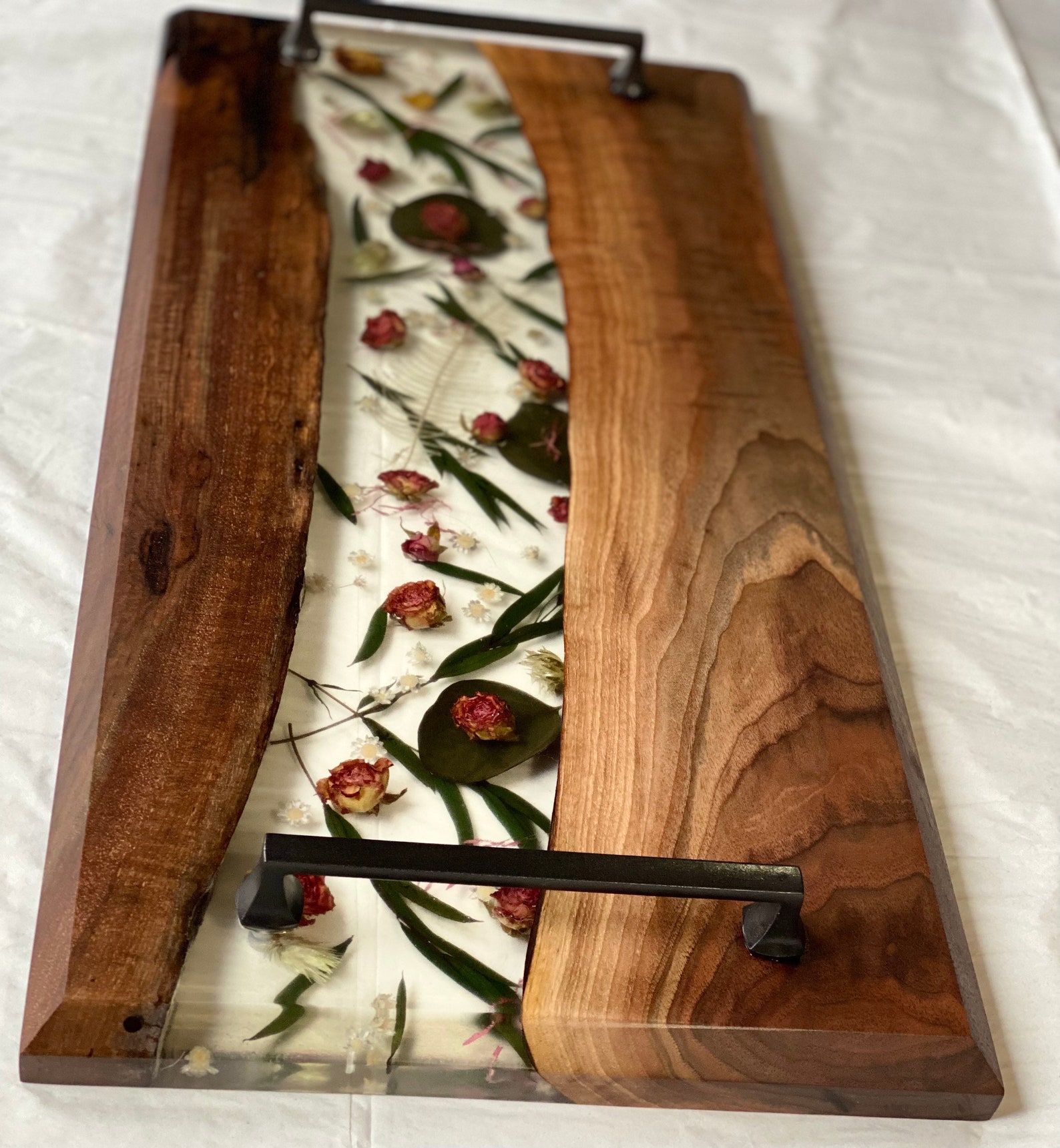 Dried Flower Epoxy Charcuterie Board Etsy
