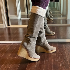 Yves Saint Laurent Lamb Skin Vintage Boots