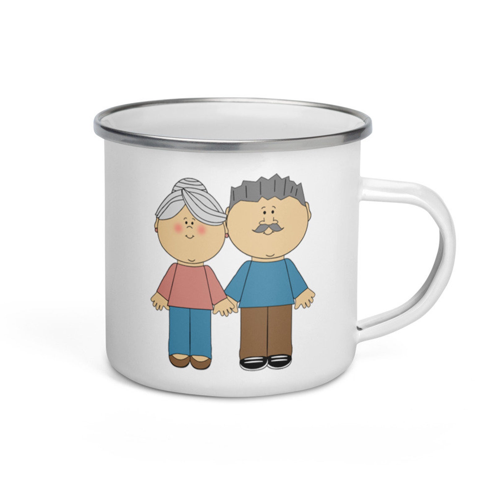 grandad enamel mug