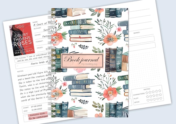 Book Journal, Reading Journal, Reading Planner, Booktok