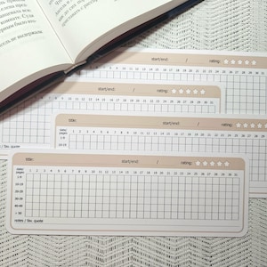 Tracker Reader Cards 4 Pcs Bookmarks, Book Tracker, Book Journal, Reading Tracker, Book ...