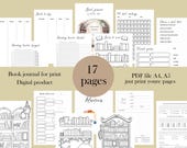 Digital Book Journal, Printable Reading Journal, PDF Reading Planner, Book Tracker Reading Challenge Log Book Review PRINTABLE Digital