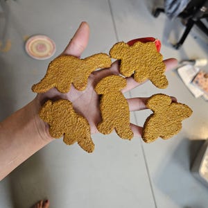 Dinosaur Chicken Nugget Badge Clip - Cute and Fun Badge Holder