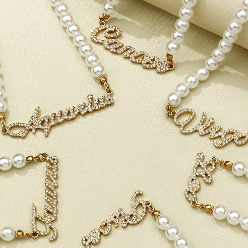 Zodiac Pearl Necklace Star Sign Pearl 