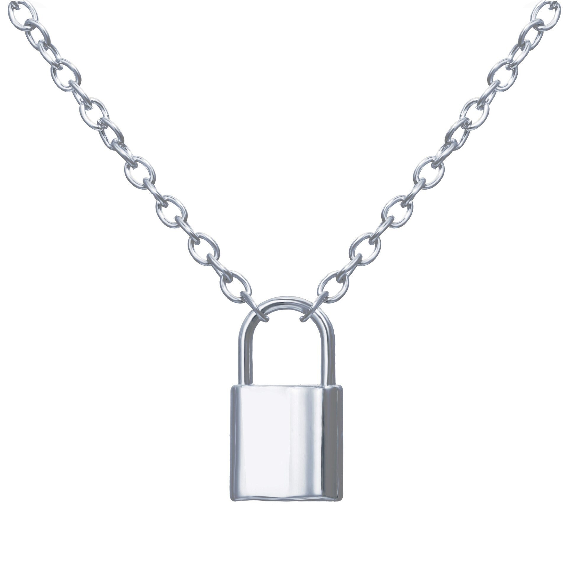 PADLOCK LOCK CHAIN Padlock Choker Padlock Necklace Silver and Etsy UK