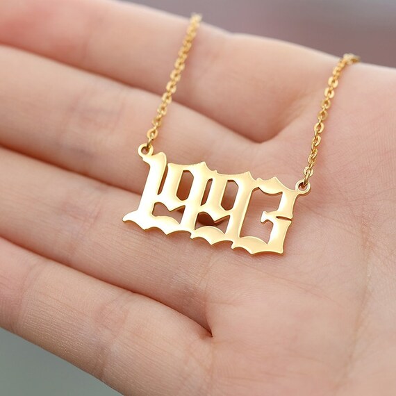 YEAR NECKLACE Birth Date Necklace 1998 
